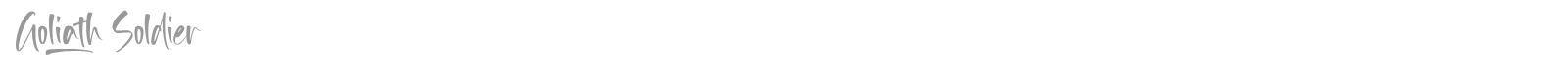Goliath Soldier font preview